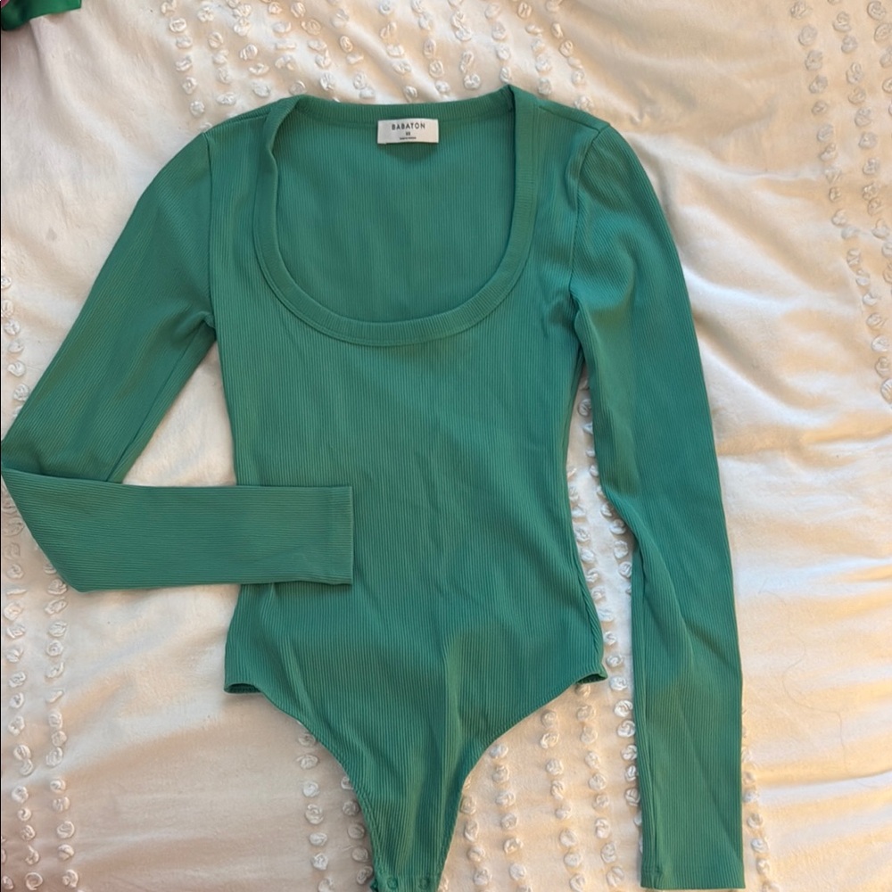 ARITZIA green babaton bodysuit